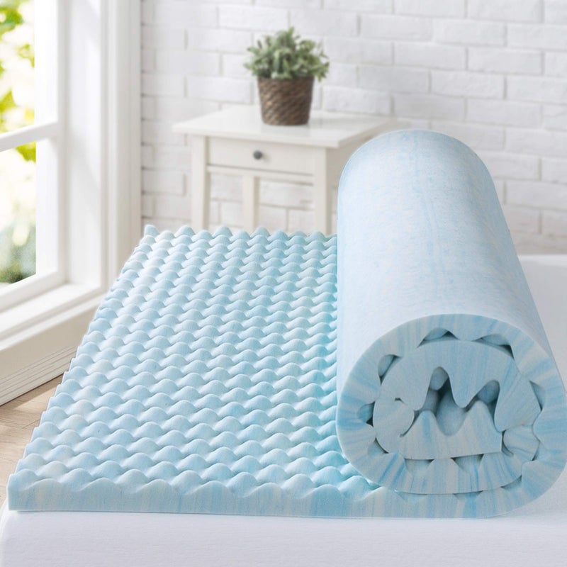 ZINUS 1.5/2/3/4-inch Swirl Gel Cooling Memory Foam Mattress Topper, Cooling Airflow Design, CertiPUR-US Certified (2 in, Full) - Image 5